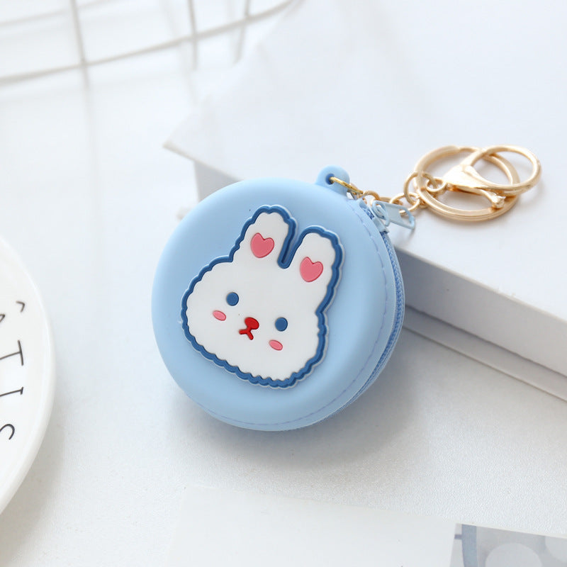 Wholesale Circular Silicone Zero Wallet Keychain