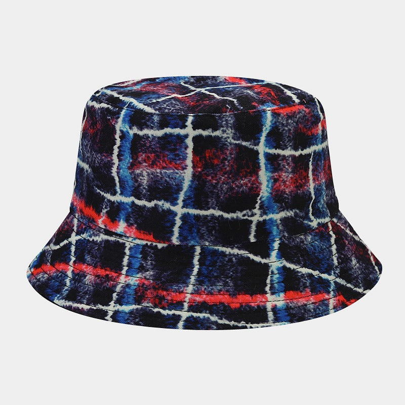 Wholesale Cotton Trendy Graffiti Check Bucket Hat