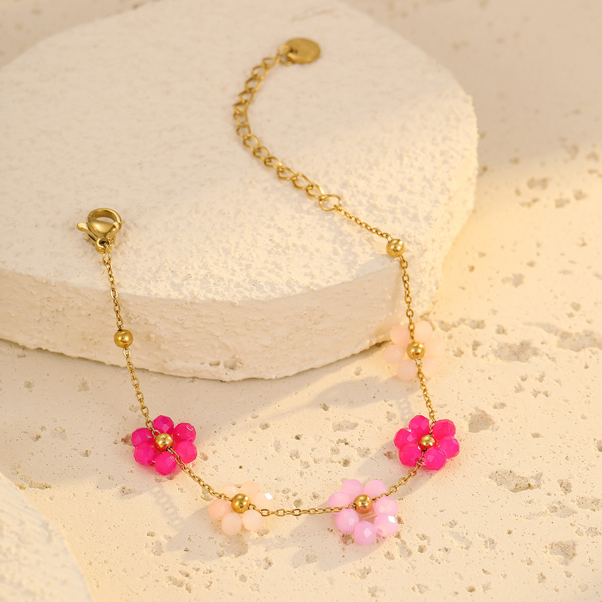 Wholesale Colorful Flower Beaded Bracelet