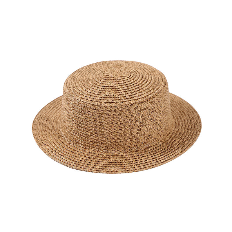 Wholesale Flat Top Sunscreen Foldable Straw Woven Hats