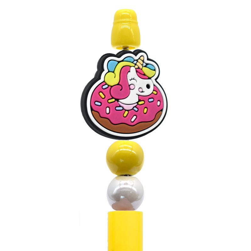 Wholesale Ranbom100pcs/pack  Donut Series Beaded DIY Accessories Pen Decoration Pvc Bead