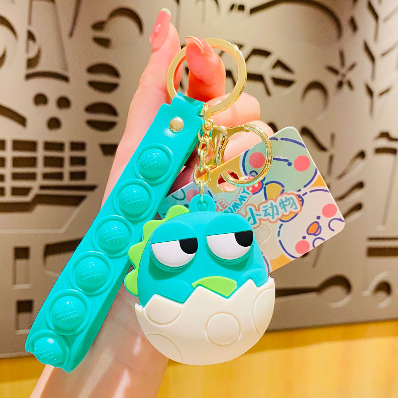Wholesale Big Eyes Animal Unzip Cartoon Resin Keychain