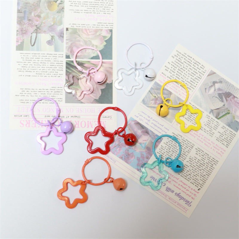 Wholesale Acrylic colorful five-pointed star key chain
