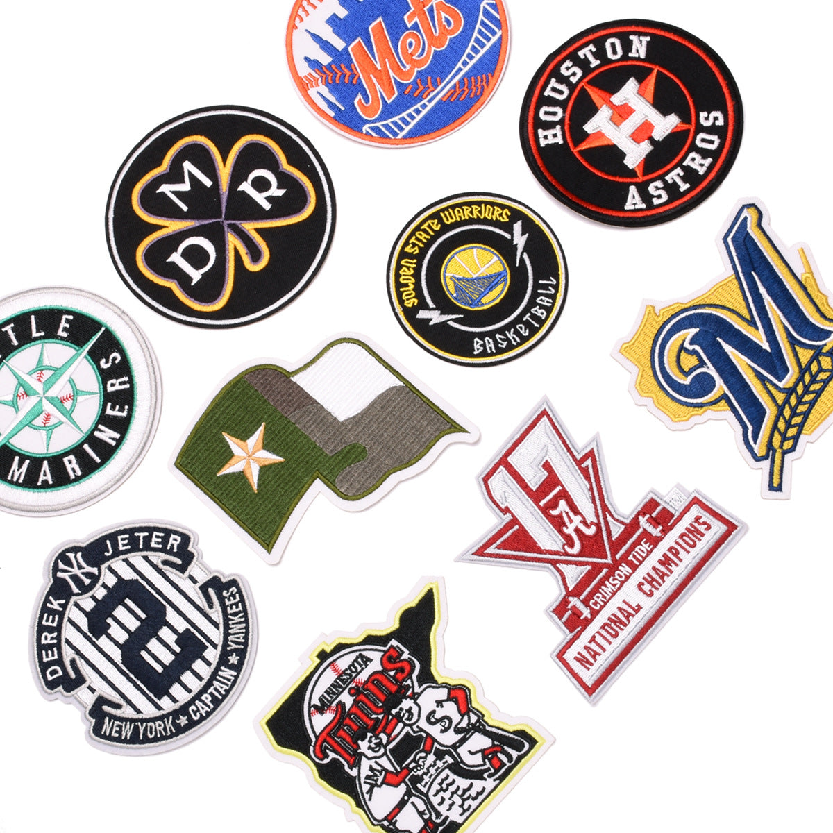 Wholesale Patch Cloth Sticker Baseball Team Round LetterSticker