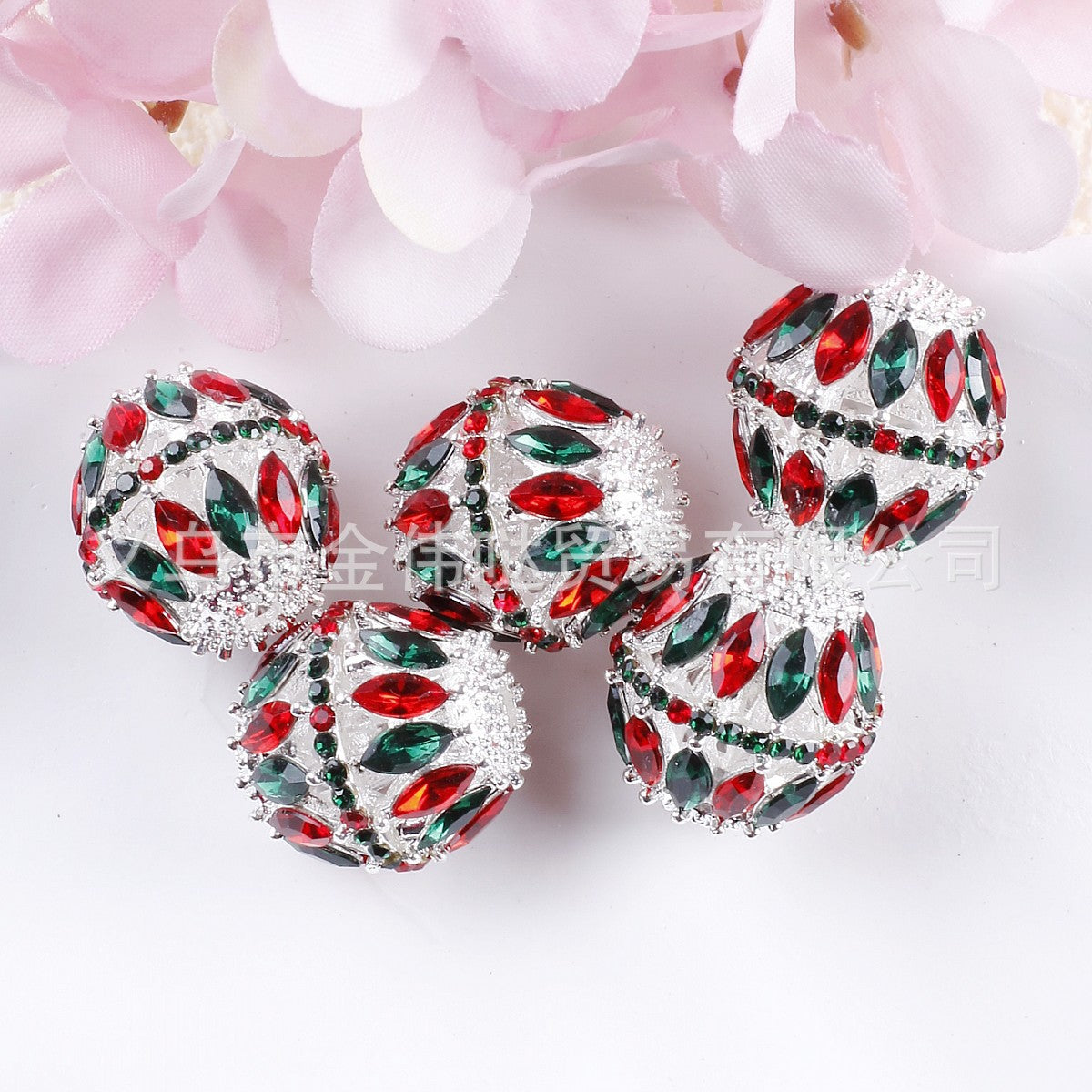 Wholesale 10pcs Heavy Duty Diamond Alloy Zircon Chain Chain Hollow Beads