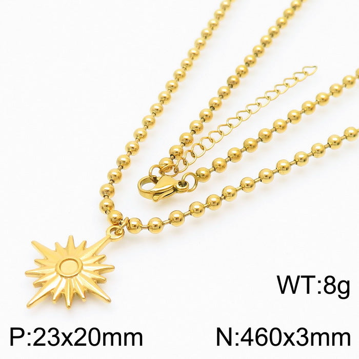 Wholesale Octagram Ladies Suits Gold Plated Necklaces