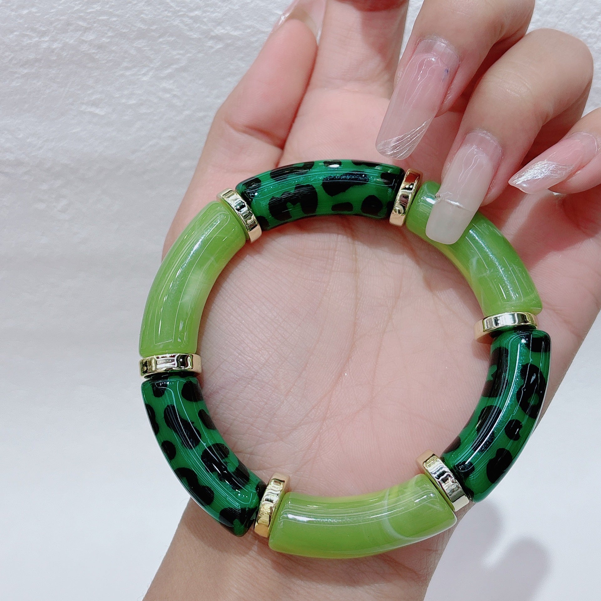 Wholesale Fashion Personality New Leopard Bend Tube Bracelet