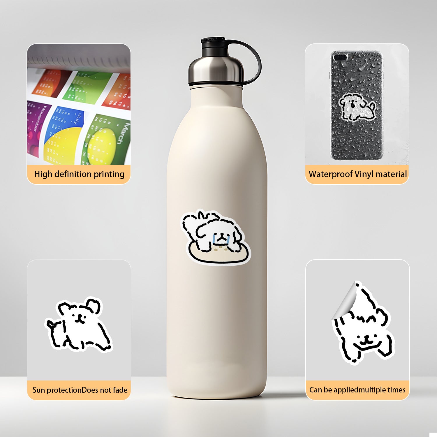 Wholesale 50 Able  Puppy Doodle Stickers