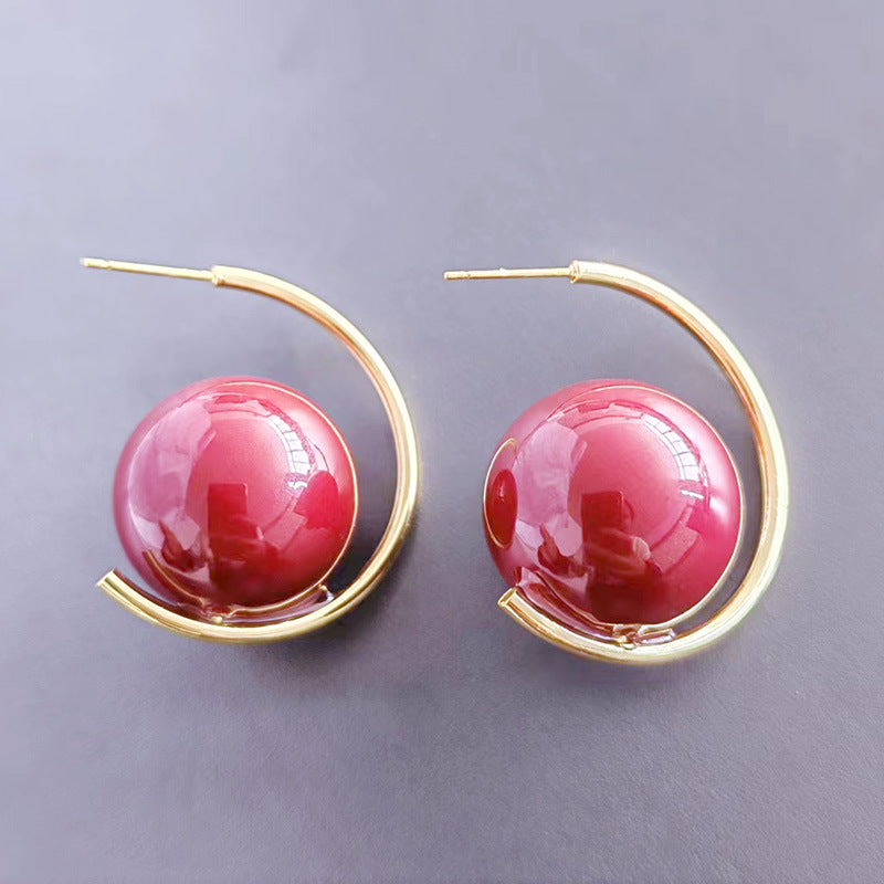 Wholesale Retro Exaggerated Imitation Pearl Earrings