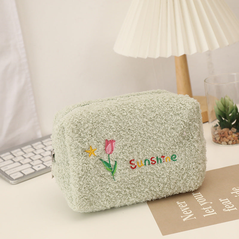 Wholesale Plush Storage Bag Jinxiang Cosmetic Bag Large Capacity Advanced Toiletry Portable Travel Japanese Cosmetic Bag