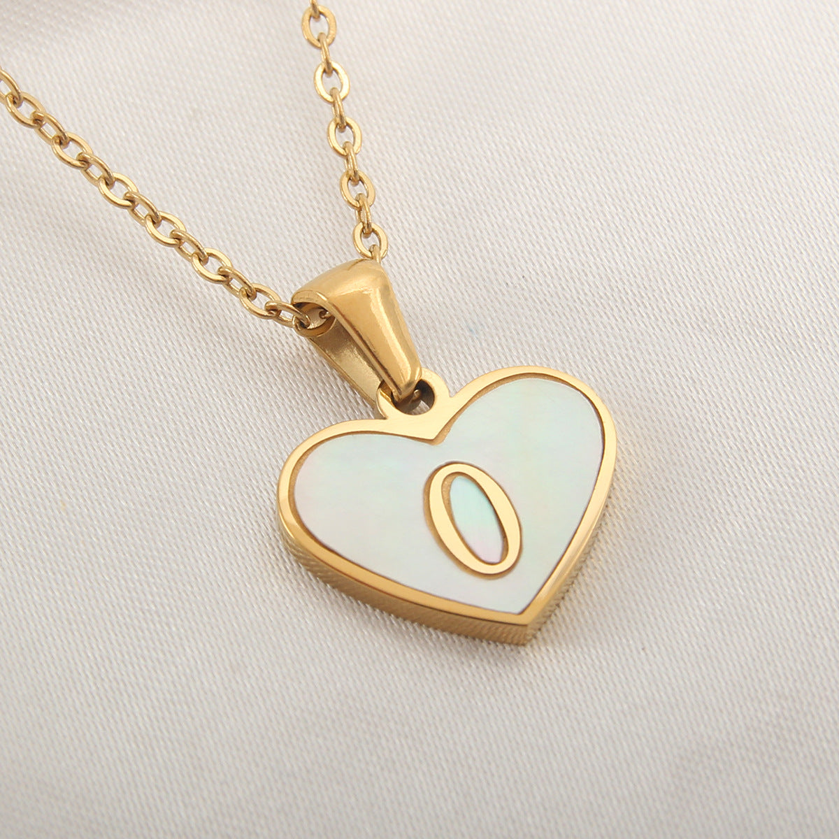 Wholesale Heart Shape Shell Stainless Steel Necklaces