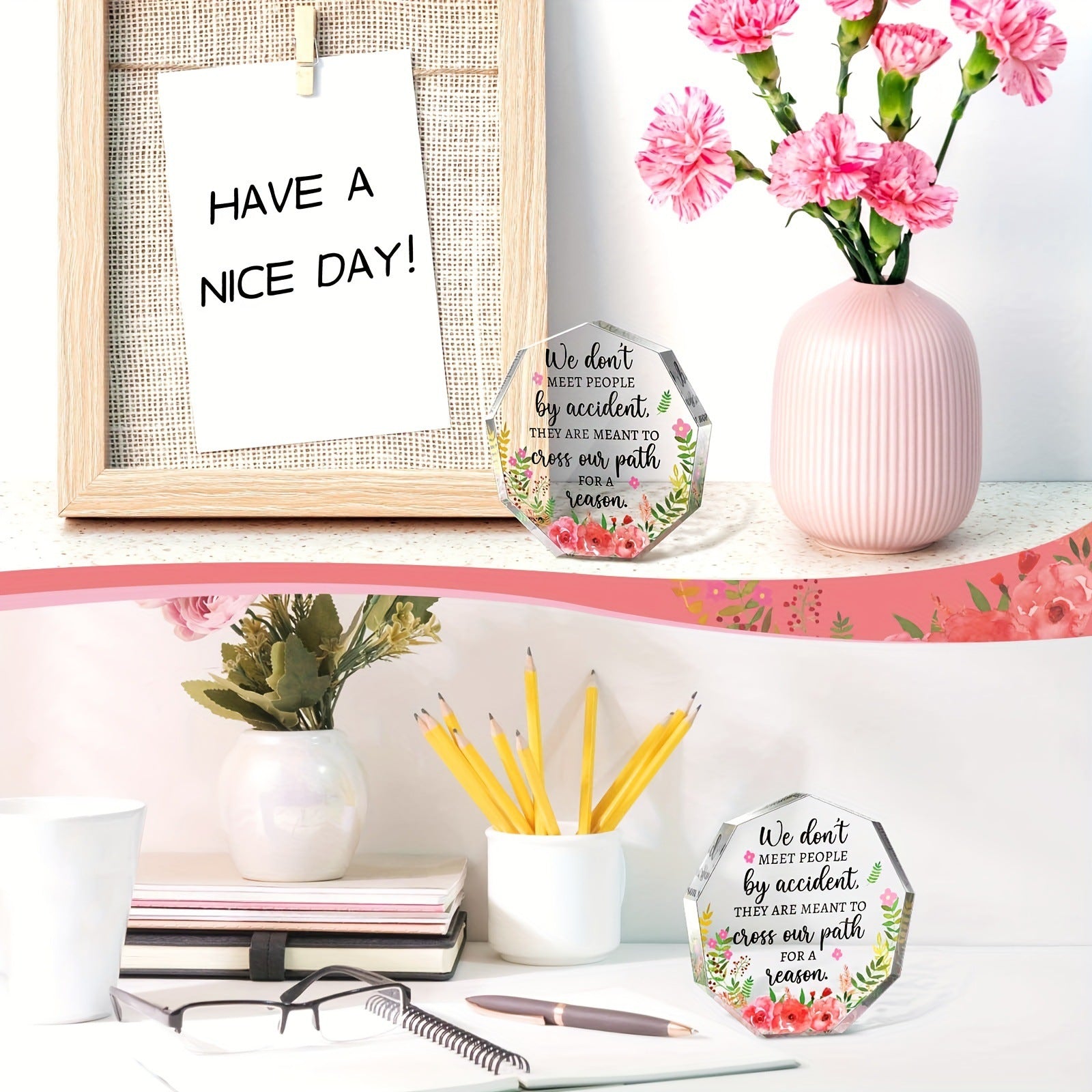 Wholesale Mother's Day Polygonal Acrylic Ornaments