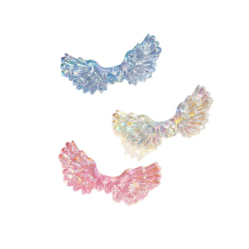 Wholesale 10pcs/pack Resin wings can be worn through the pen spacer beads straight hole beads DIY