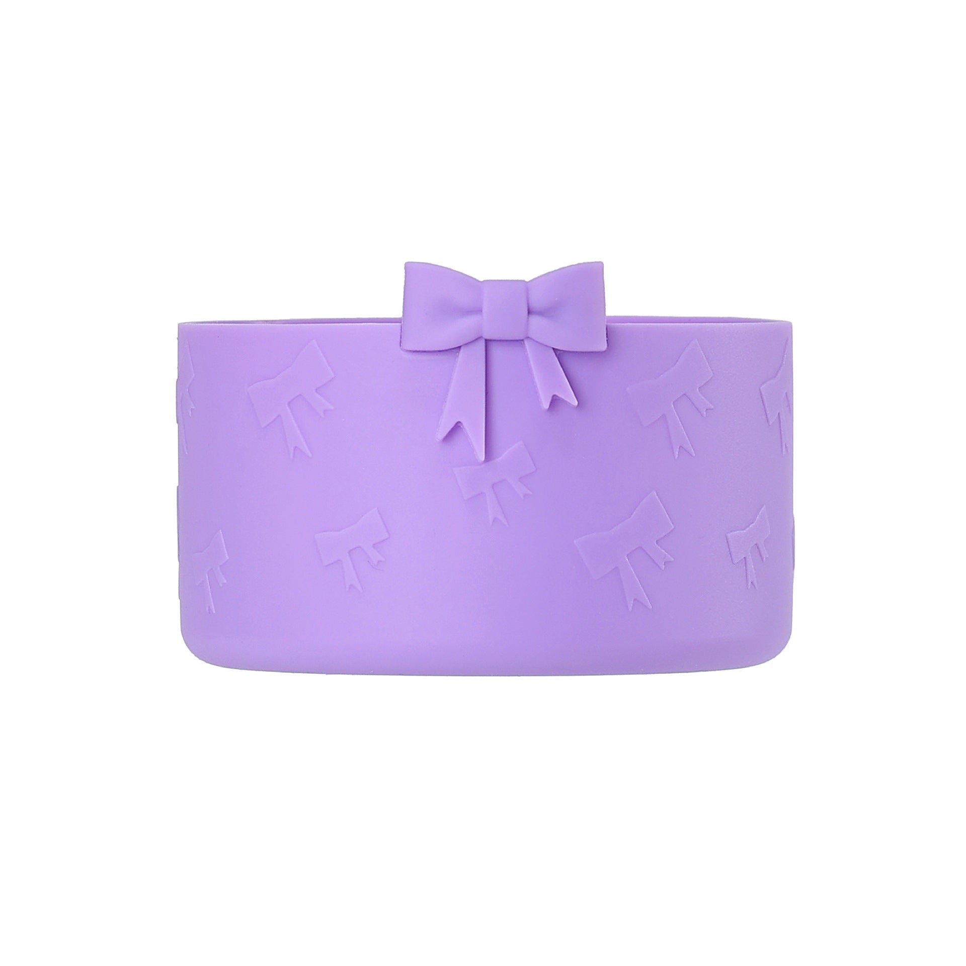 Wholesale new silicone cup cover non-slip cup cover three-dimensional bow 7.5CM ice bully cup universal base
