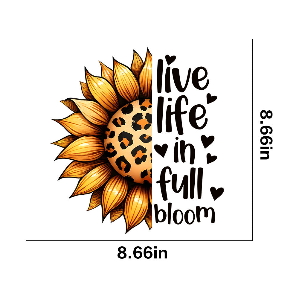 Wholesale 10pcs/pack Sunflower T-shirt heat transfer hot stamping