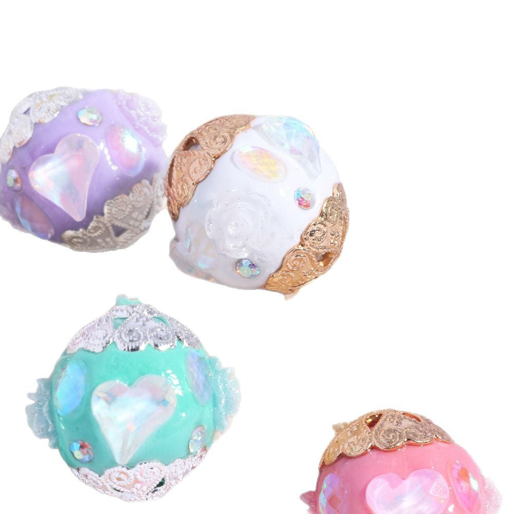 Wholesale Nepalese ethnic style love loose beads straight hole beads DIY