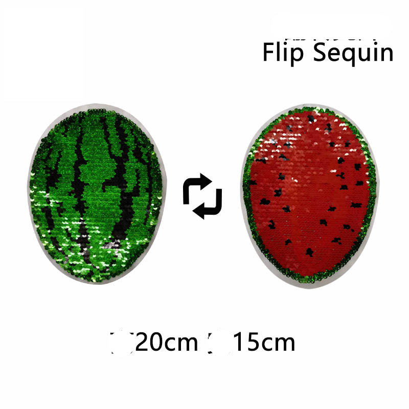 Wholesale Watermelon Sequin Flip Patch Strawberry Flip Sequin Patch