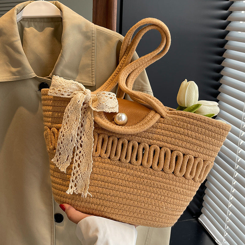 Wholesale Retro Pastoral Grass Woven Bags