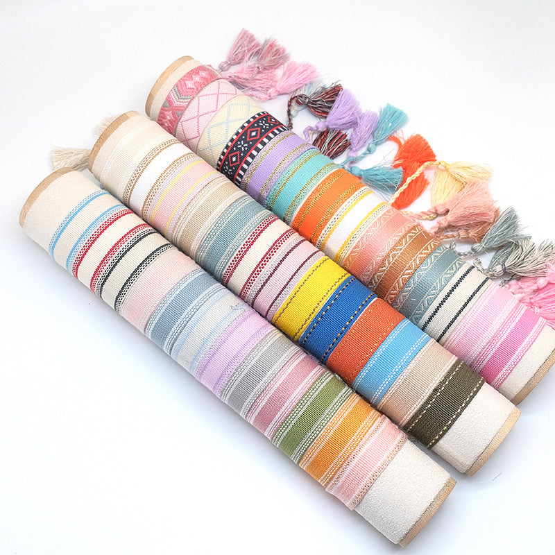 Wholesale Cord Embroiderable Logo Letter Bracelet