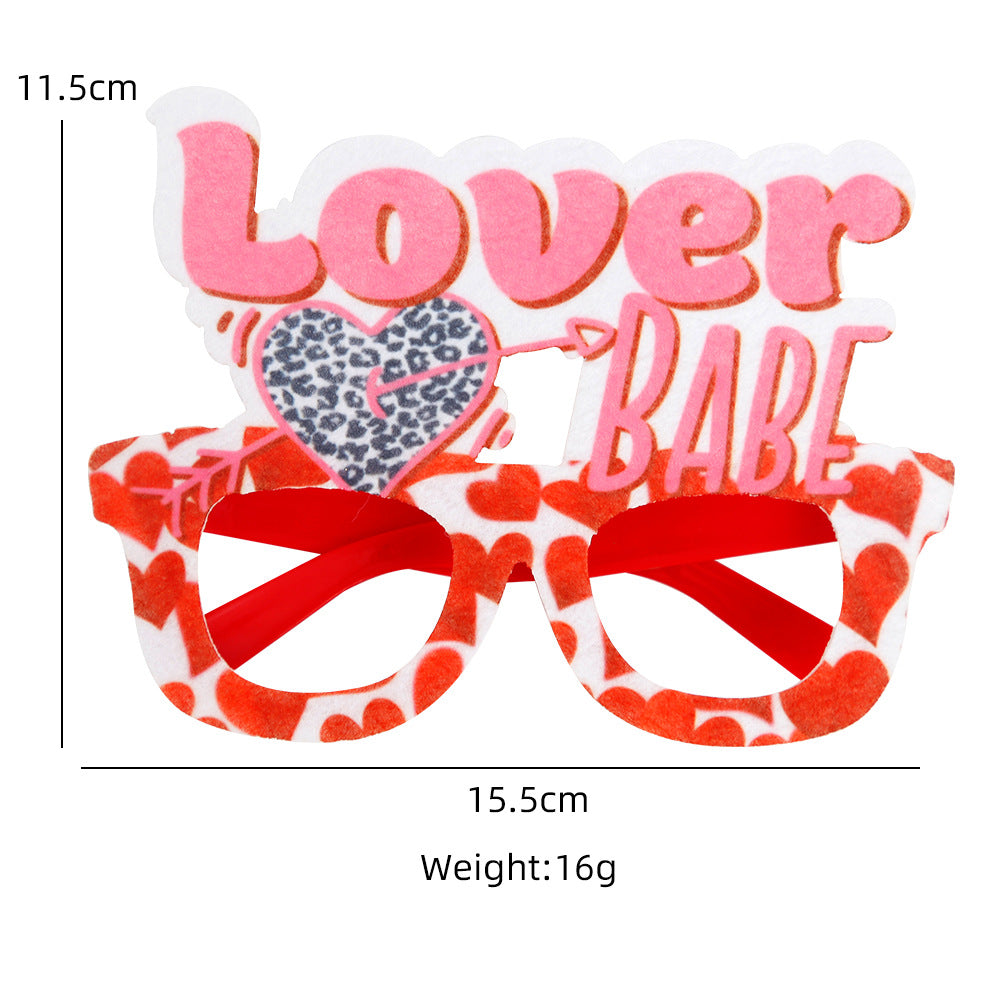 Wholesale Valentine's Day Glasses Party Decorations LOVE Love Glasses Frame Holiday Party Dress Up Photo Props