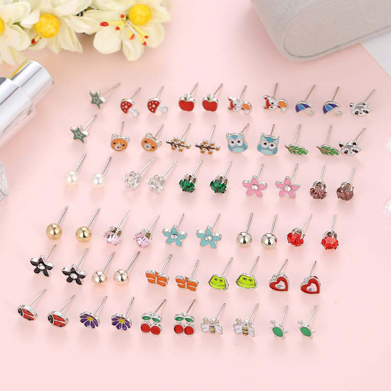Wholesale Mixed Color Cute Animal Earrings