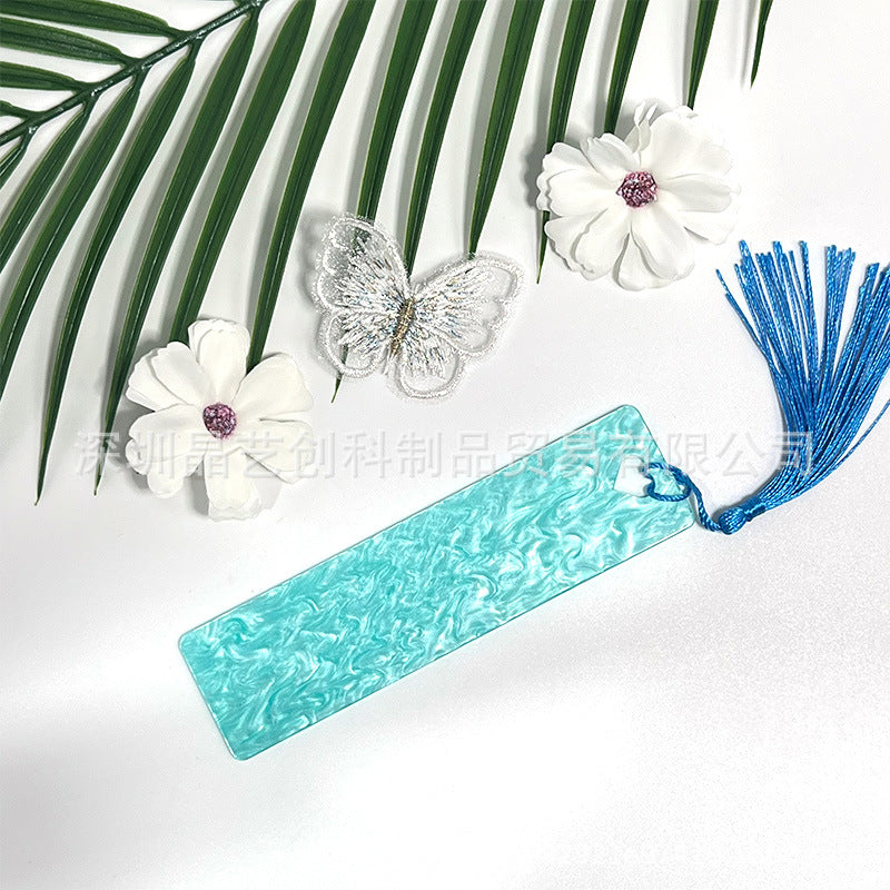 Wholesale 10pcs/pack water pattern board series acrylic bookmark DIY pendant