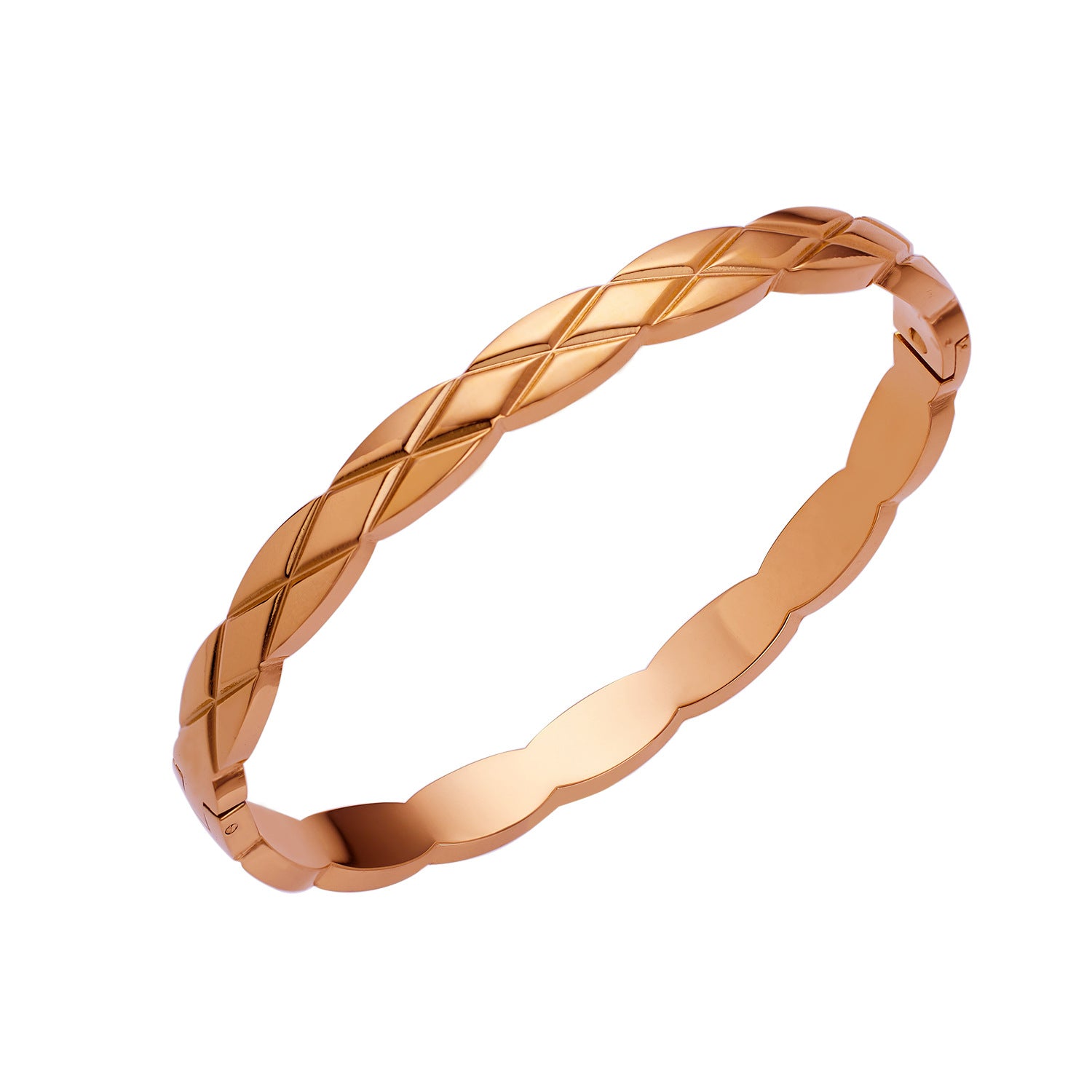 Wholesale Titanium Steel 18k Gold Plated Diamond Bracelet