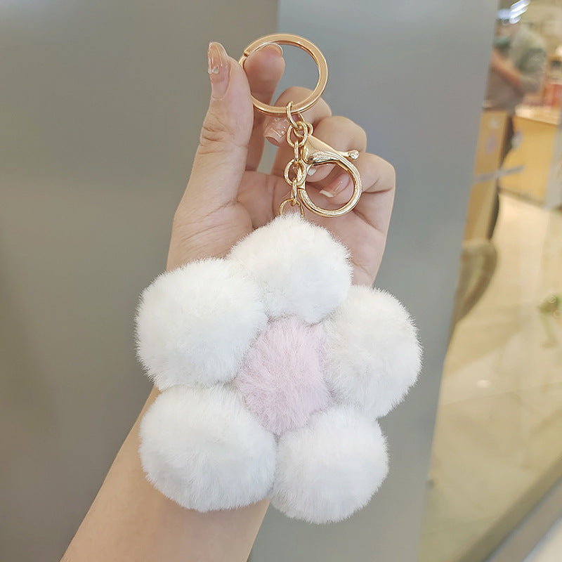 Wholesale Flower Plush Keychain