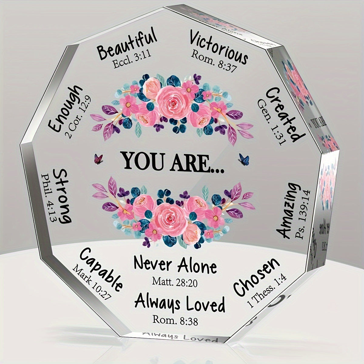 Wholesale Mother's Day Polygonal Acrylic Ornaments
