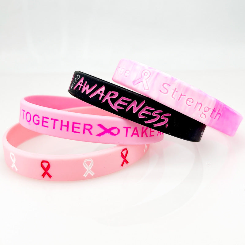 Wholesale 300PCS Breast Care Silicone Bracelet