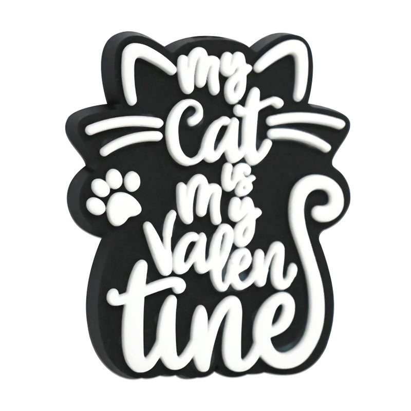 Wholesale  Random 100pcs/pack Cute Cartoon Cat Series PVC Soft Rubber Beads