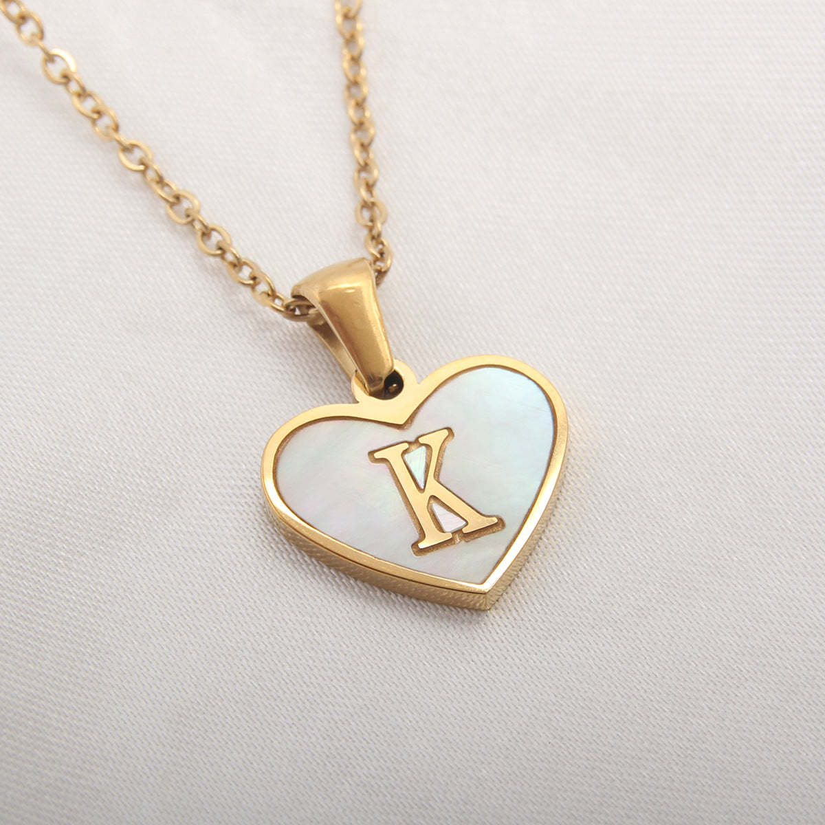 Wholesale Heart Shape Shell Stainless Steel Necklaces