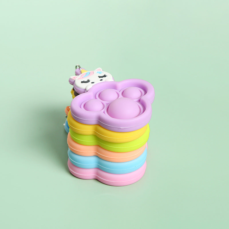 Wholesale Puzzle Stress Relief Silicone Keychain