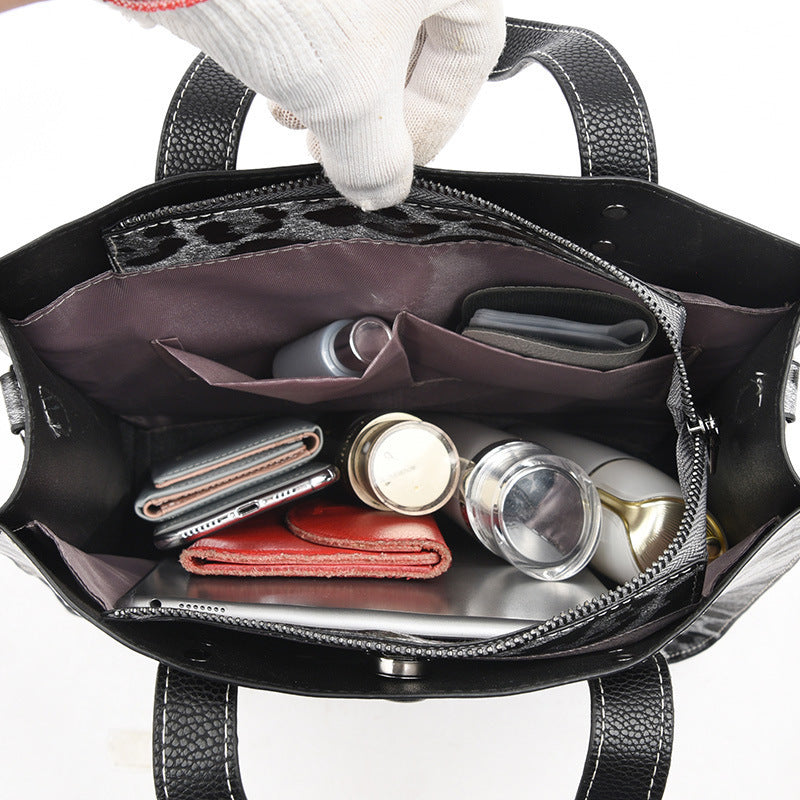 Wholesale Leopard Print Cow Print Shoulder Handbag Set