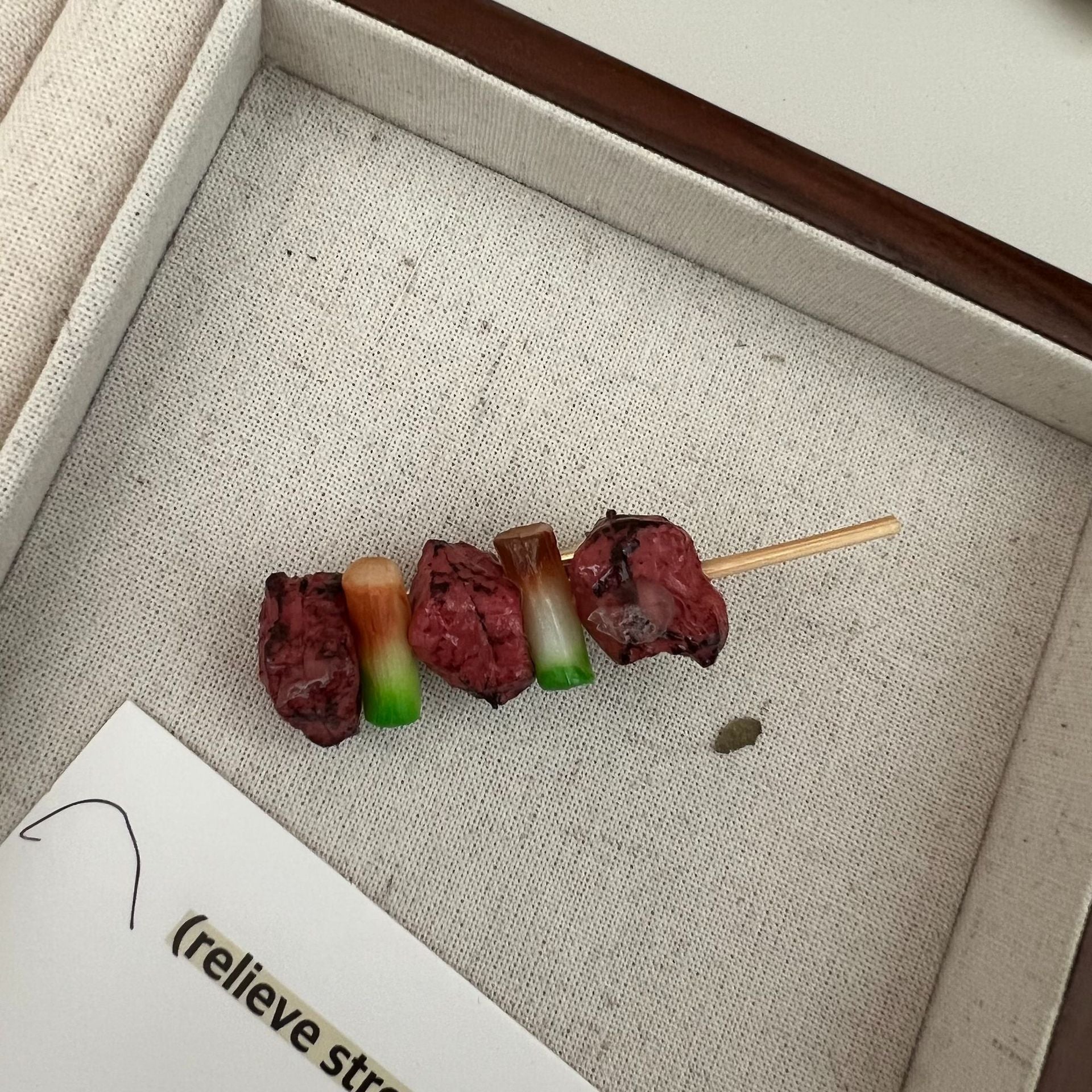 Wholesale Funny and Funny Simulation Food Grilled Skewers Hairpin