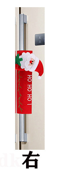 Wholesale 3pcs/pack Fridge Put Gloves Flannel Old Man Snowman Elk Christmas Home Décor