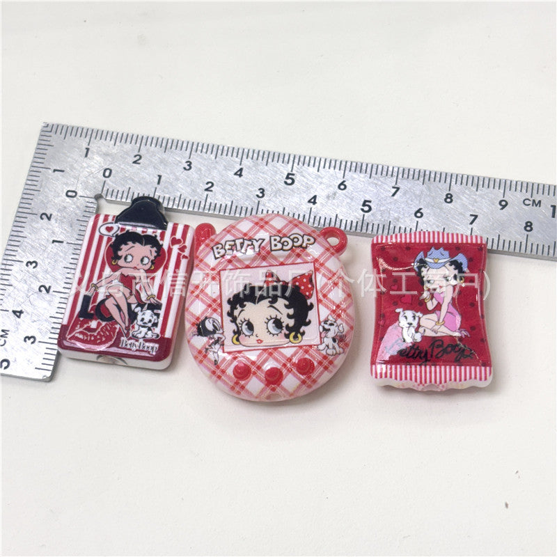 Wholesale 100pcs/pack Through-hole printed irregular beaded pen keychain OLY Exclusive