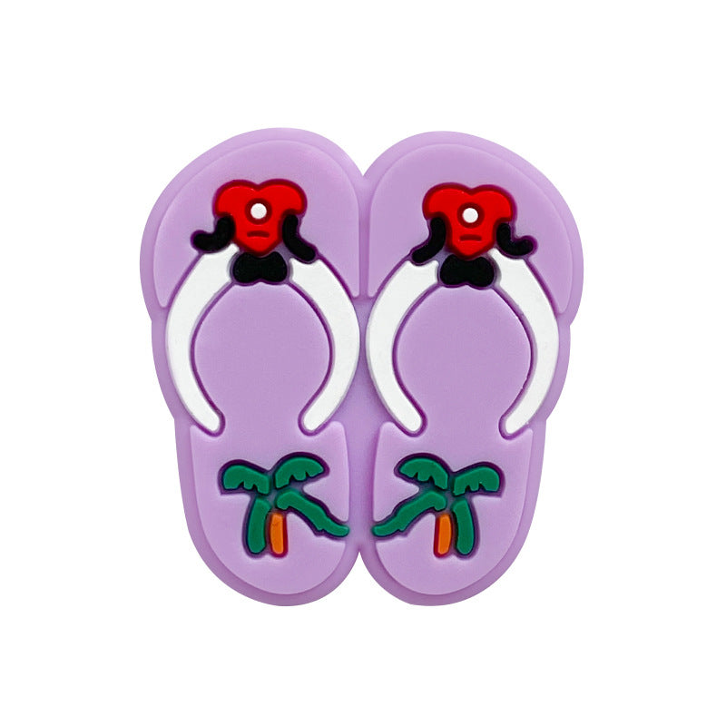 Wholesale 10pcs/pack Slipper Silicone Focal beads