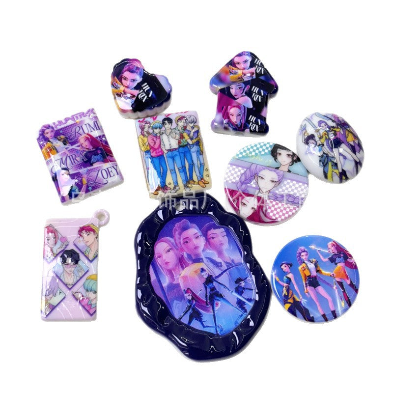 Wholesale 100pcs/pack Through-hole printed devil girl shaped beaded pen OLY Exclusive