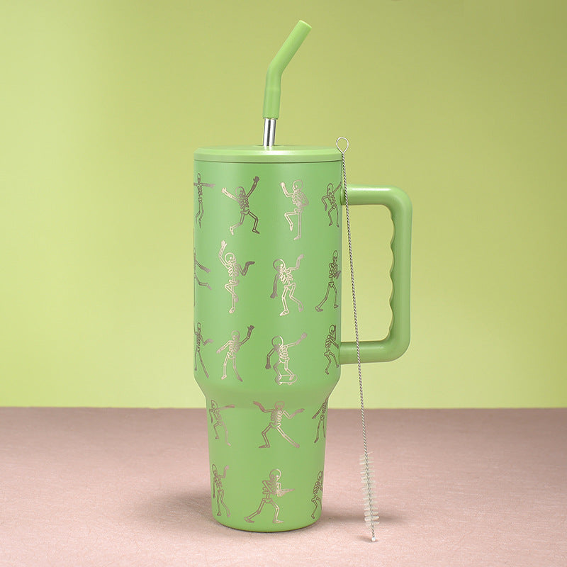 Wholesale Tumbler 40oz Stainless Steel Skull Car Portable Straw Thermos Cup Ice Bullies Cup