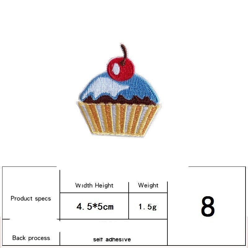 Wholesale ice cream cake embroidery patch FS