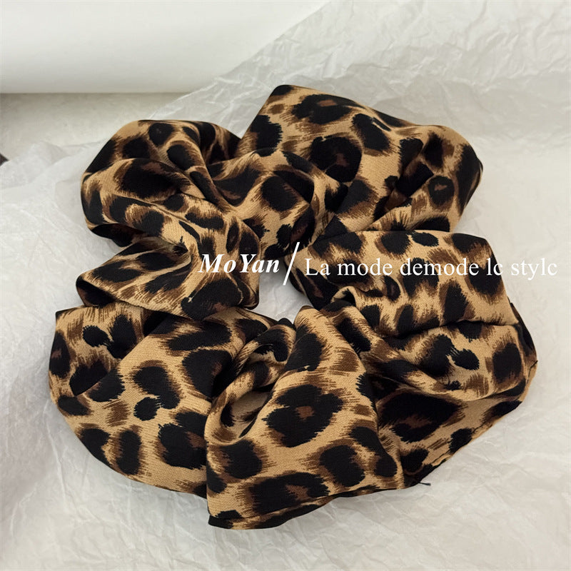 Wholesale Versatile Temperament Leopard Print Large Intestine Retro Elegant Hair Tie