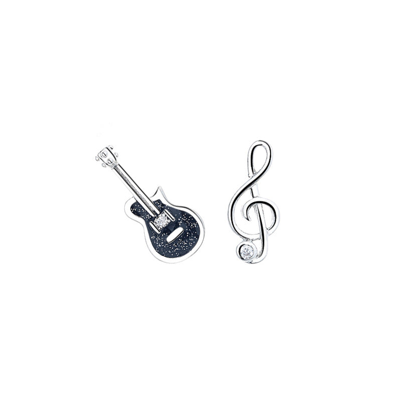 Wholesale Cute Guitar Notes Copper Earrings