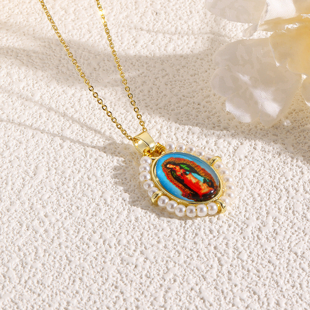 Wholesale Vintage Copper Plated 18K Hand-woven Pearl Necklace