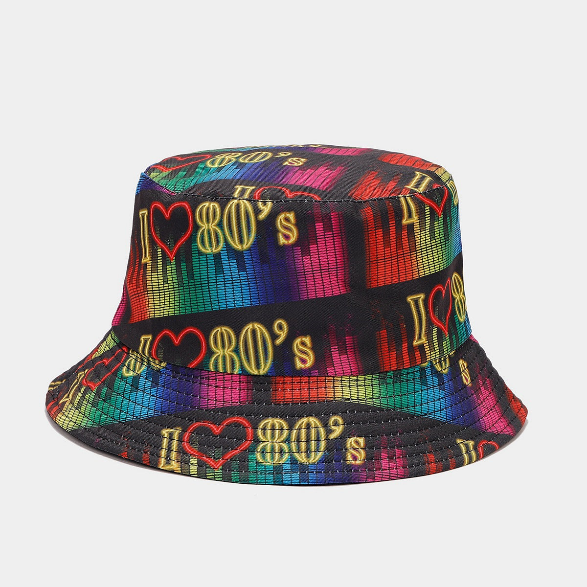 Wholesale  classic 80 90party fisherman hat men's and women's fashion positioning graffiti double-sided basin hat tide