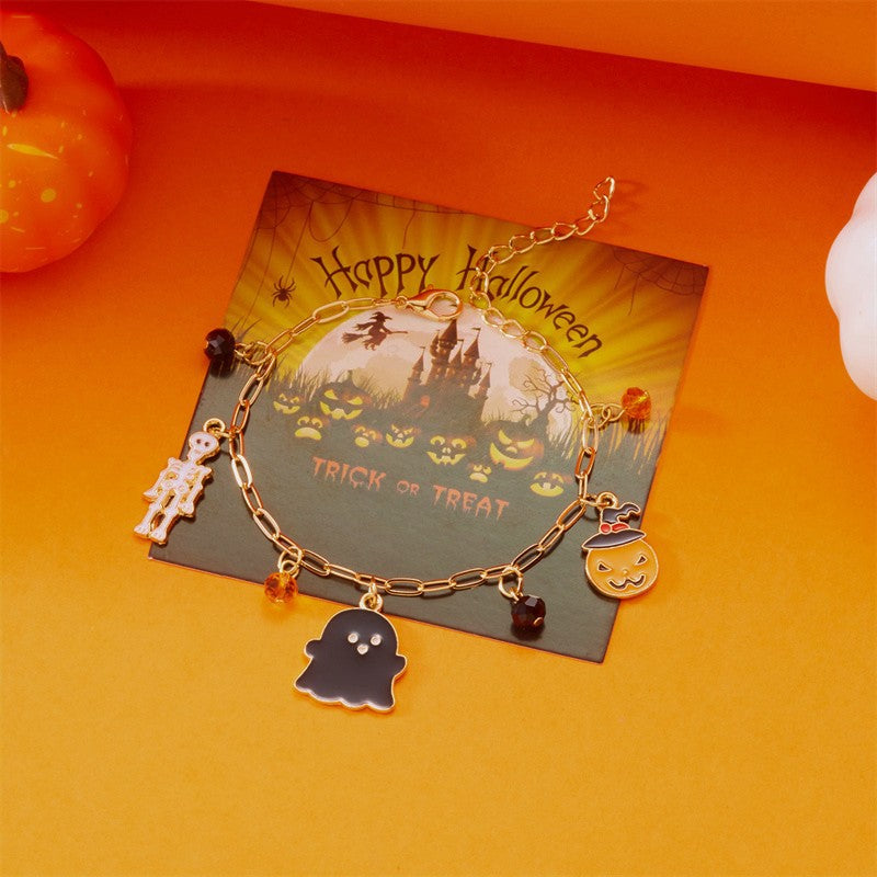 Wholesale  Pumpkin Ghost Paper Card Bracelet