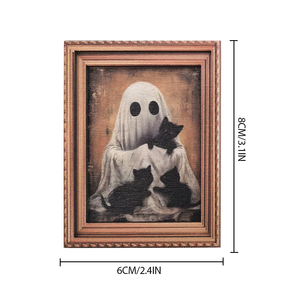 Wholesale vintage photo frame magnetic wooden poster fridge magnets