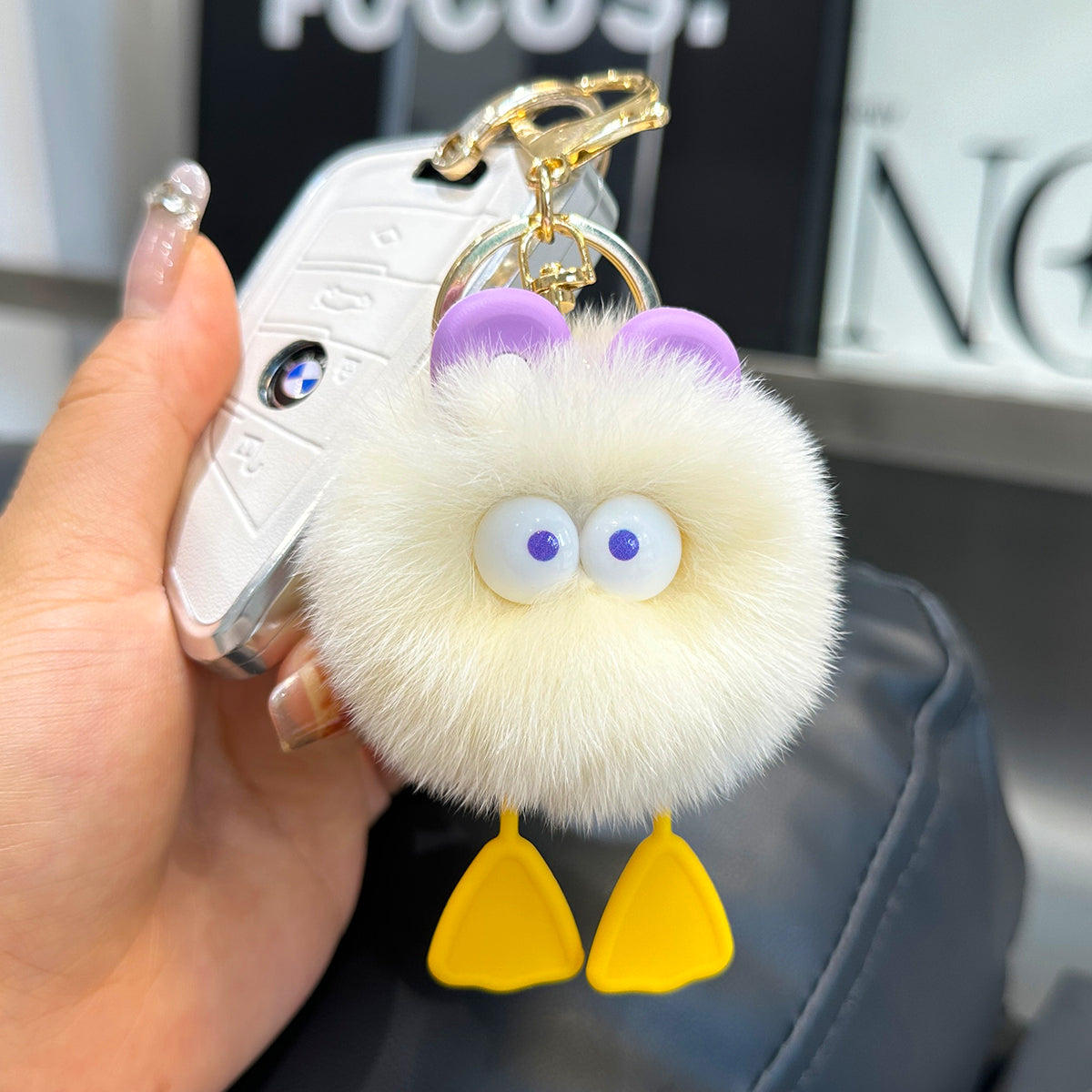 Wholesale Duck Plush Ball Keychain