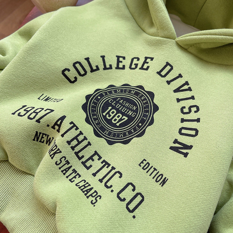 Wholesale Cotton Children's Autumn and Winter Clothing with Plush Hoodies