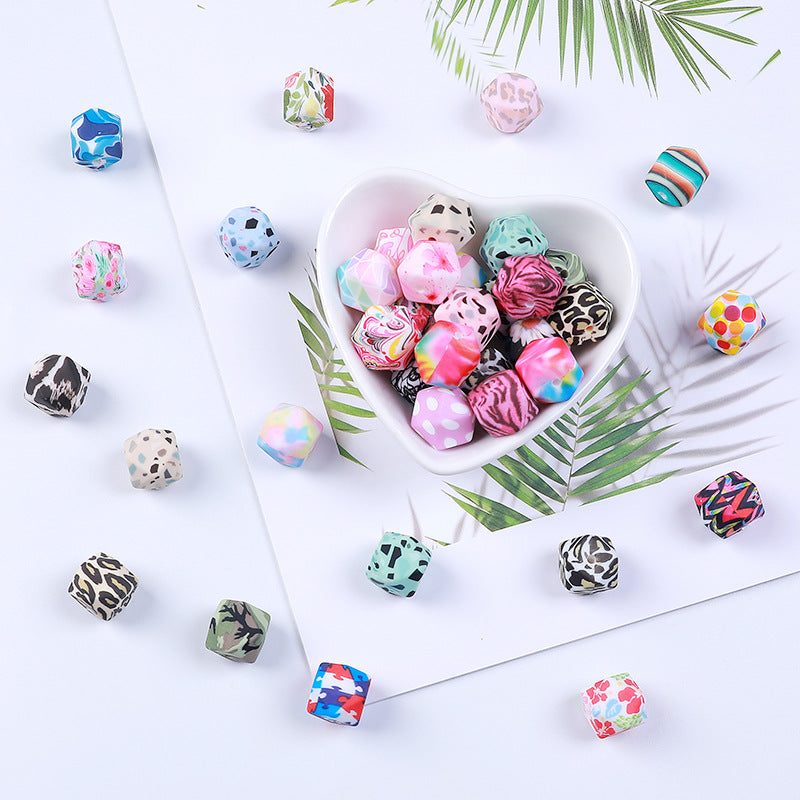 Wholesale 50PCS/PACK 14mm Hexagonal Silicone Beads